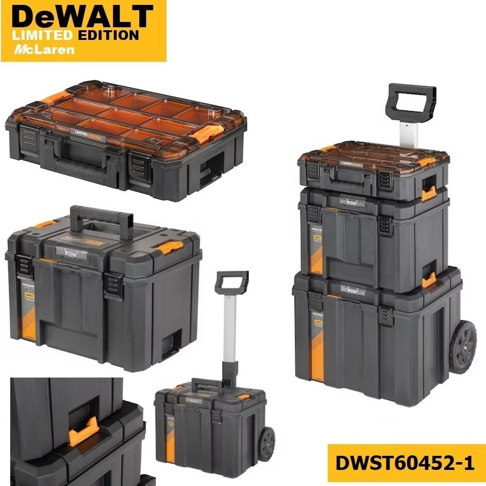 LIFEWORK PRODUCTS 木箱　TOOLCASE ３個セット　短期出品 DeWalt Accessories DWST60452-1 McLaren Tstak tool trolley set: 3