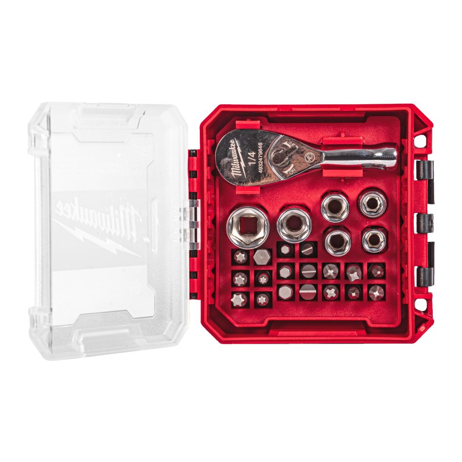 Milwaukee Accessories 4932499470 25-piece 1/4″ socket compact