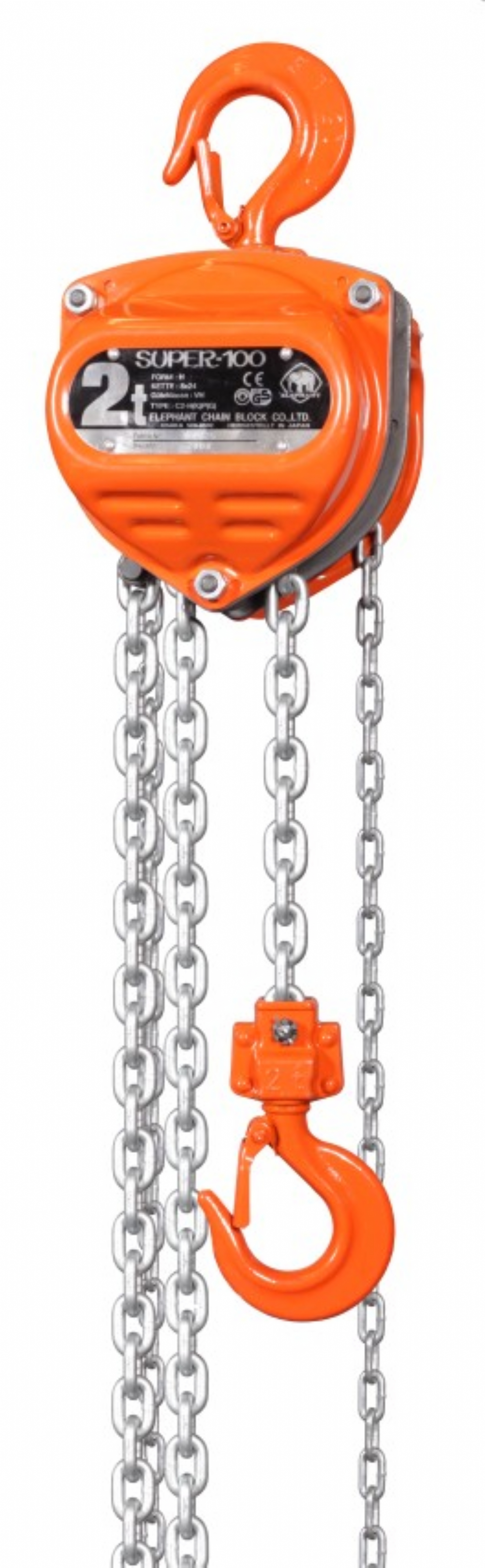 Rema 0100007-3 Elephant H-100-2000KG-3000 Manual hoist 2000 kg lifting height 3,0 mtr.