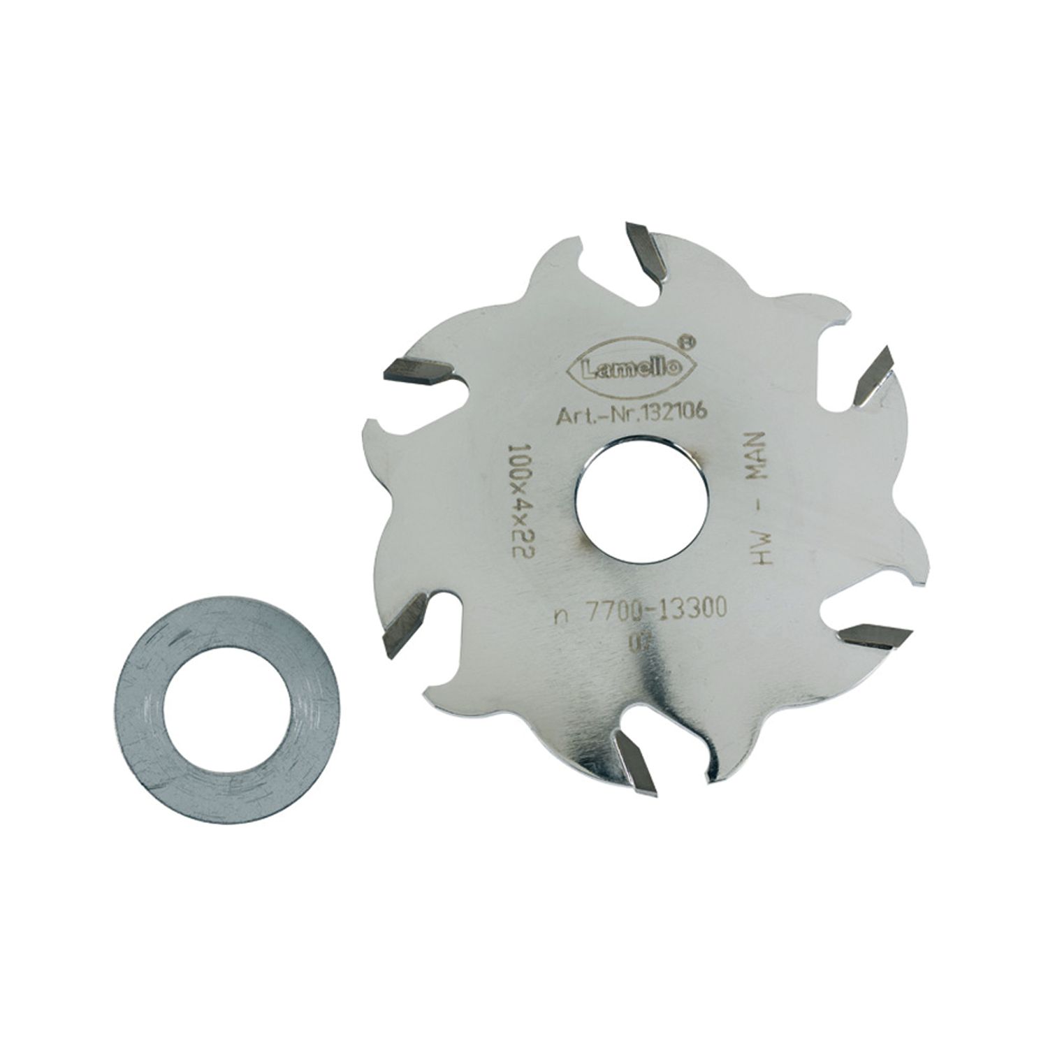 Lamello 132106 HW Router bit Ø 100 × 4 × 22 mm, Z6 interchangeable teeth for Lamello Classic