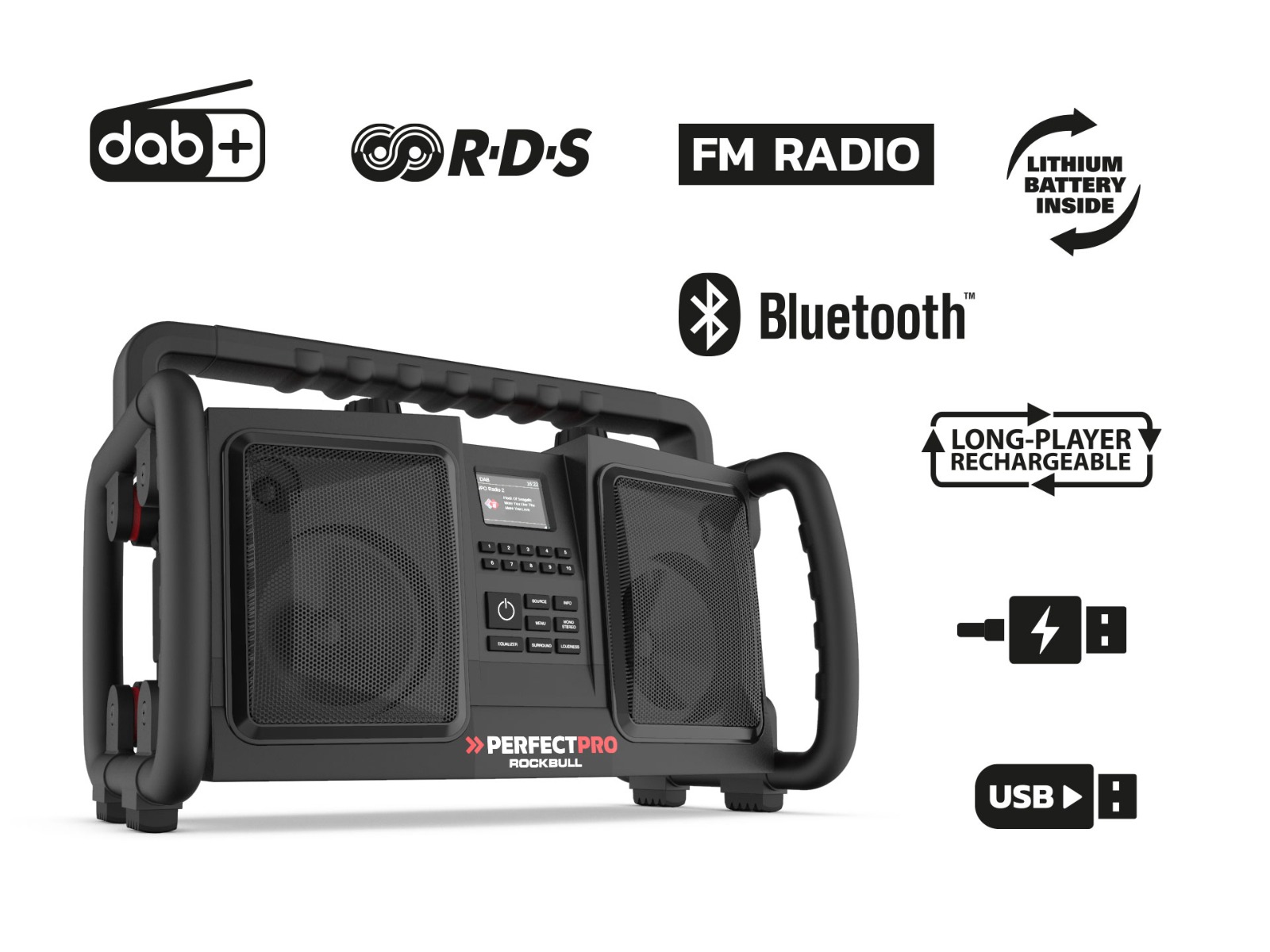 PerfectPro RB2 Rockbull Job Site Radio