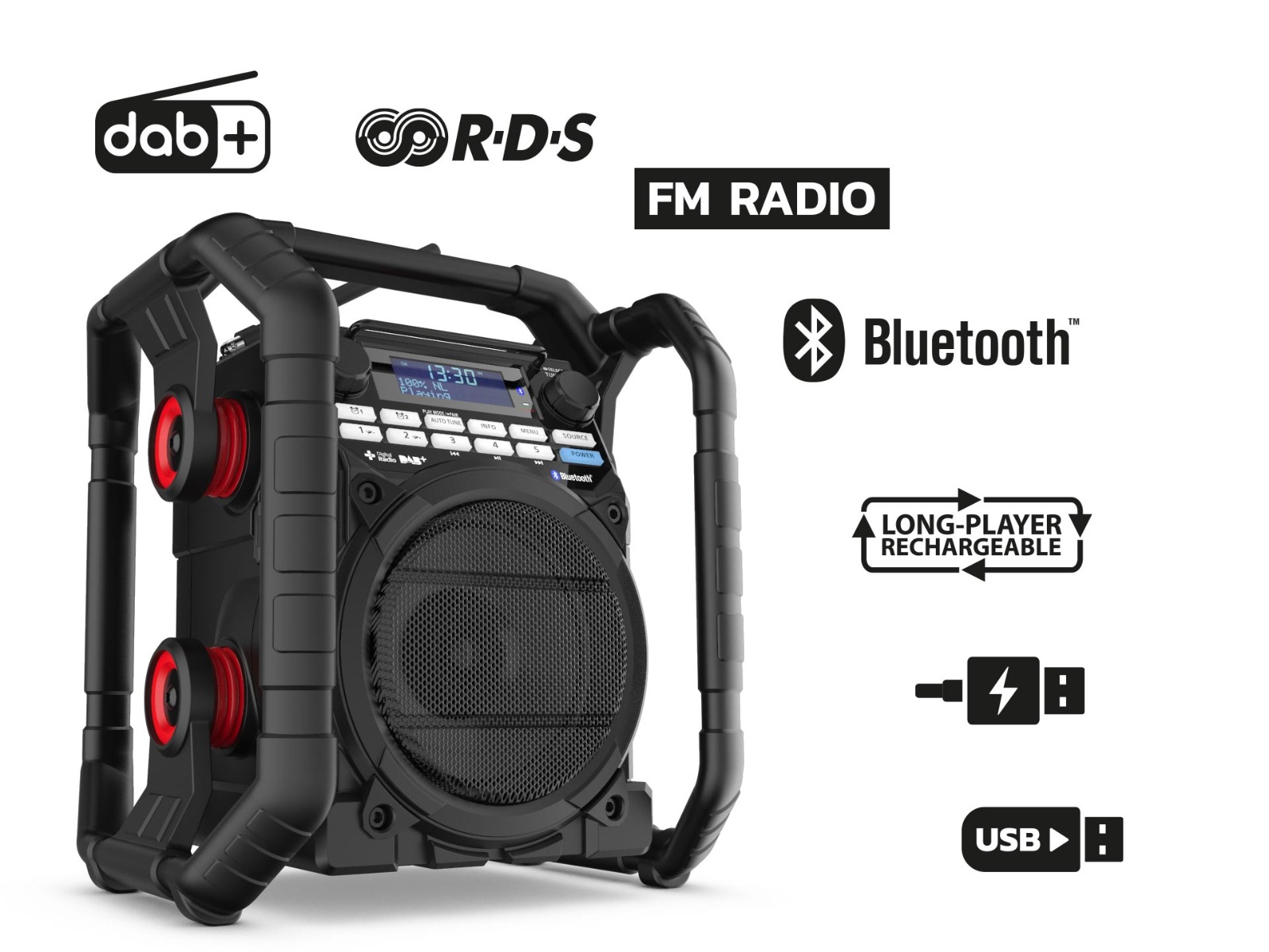 PerfectPro TP3 TEAMPLAYER Extra sturdily built heavyweight radio