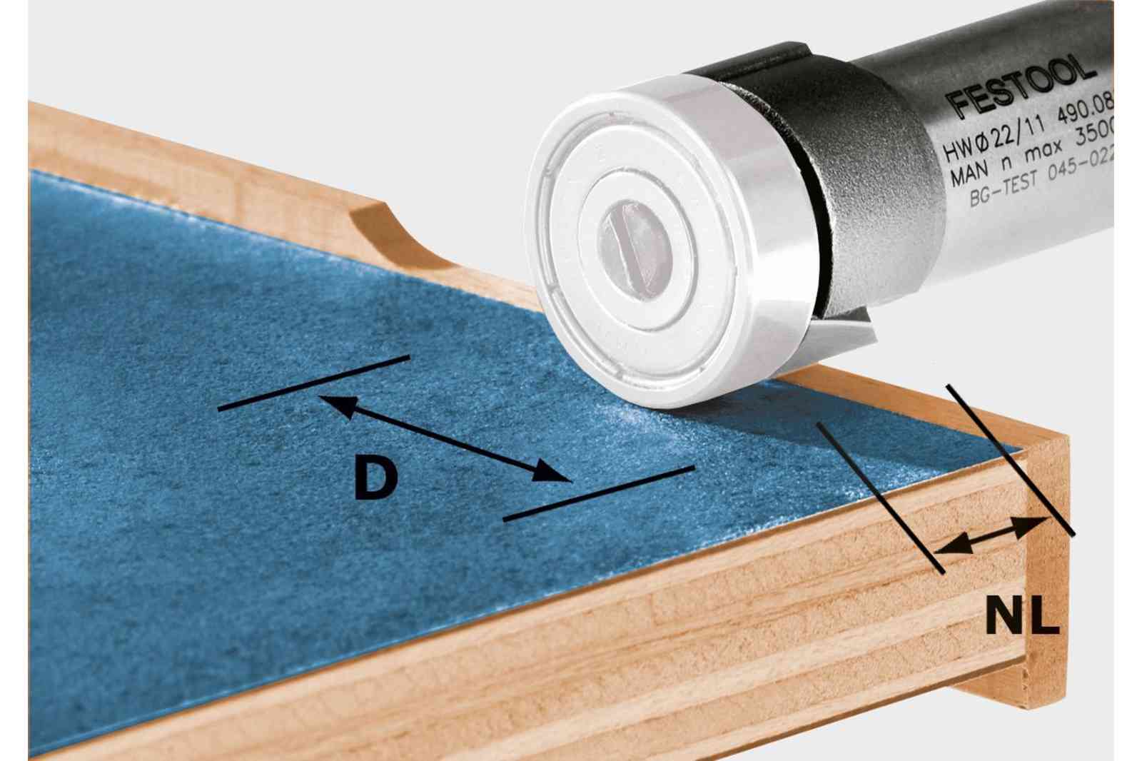 Festool Accessories 490085 Edge router HW HW D22/8-OFK