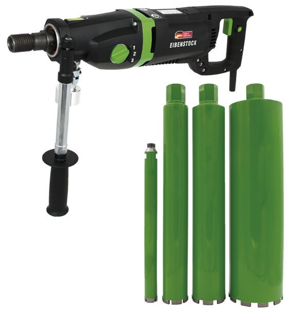 Eibenstock 10.093.31A1 Diamond drilling machine ETN 162/3 2200 W – up to 162 mm in concrete with thick w. drills 31/61/81/131mm