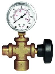 Rems 115110 R Connector piece with pressure gauge and shut-off valve for Push-off pump