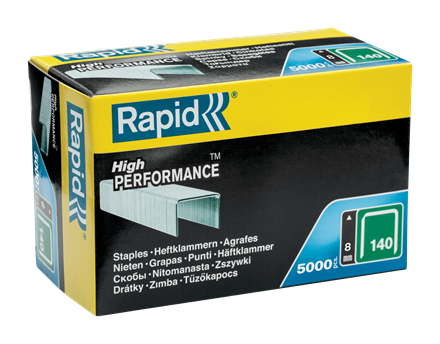 Rapid 11908111 Rapid No. 140 Flat Wire Staples 8 mm  5,000 pcs.