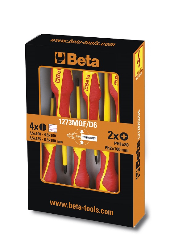 Beta 012730604 Set 4 Thin Philips Screwdrivers