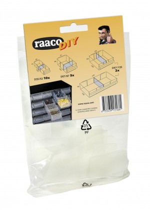 Raaco 131681 15 Mix Set of dividers for drawer: 150-00, -02, -03 and -04