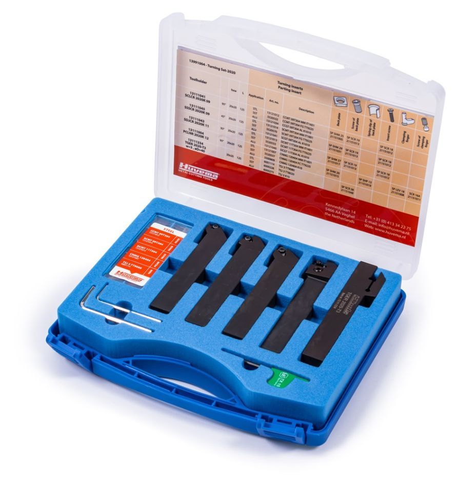 Huvema 13991004 Turn chisel set for steel including inserts 20 x 20 mm
