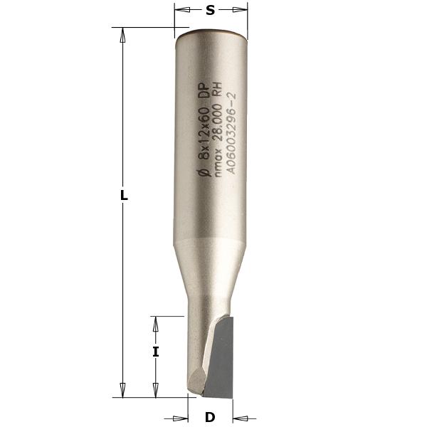 CMT 141.080.61 Diamond shank cutter DP Z1 diameter 8mm