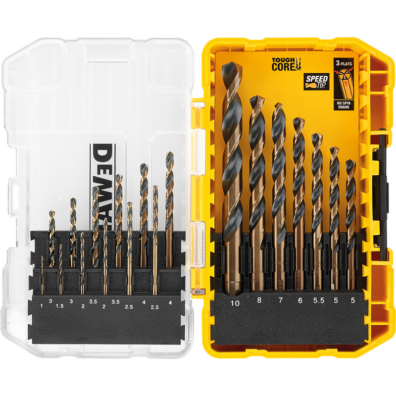 DeWalt Accessories DT70728-QZ metal drill bit set in Tough Case 19 pieces