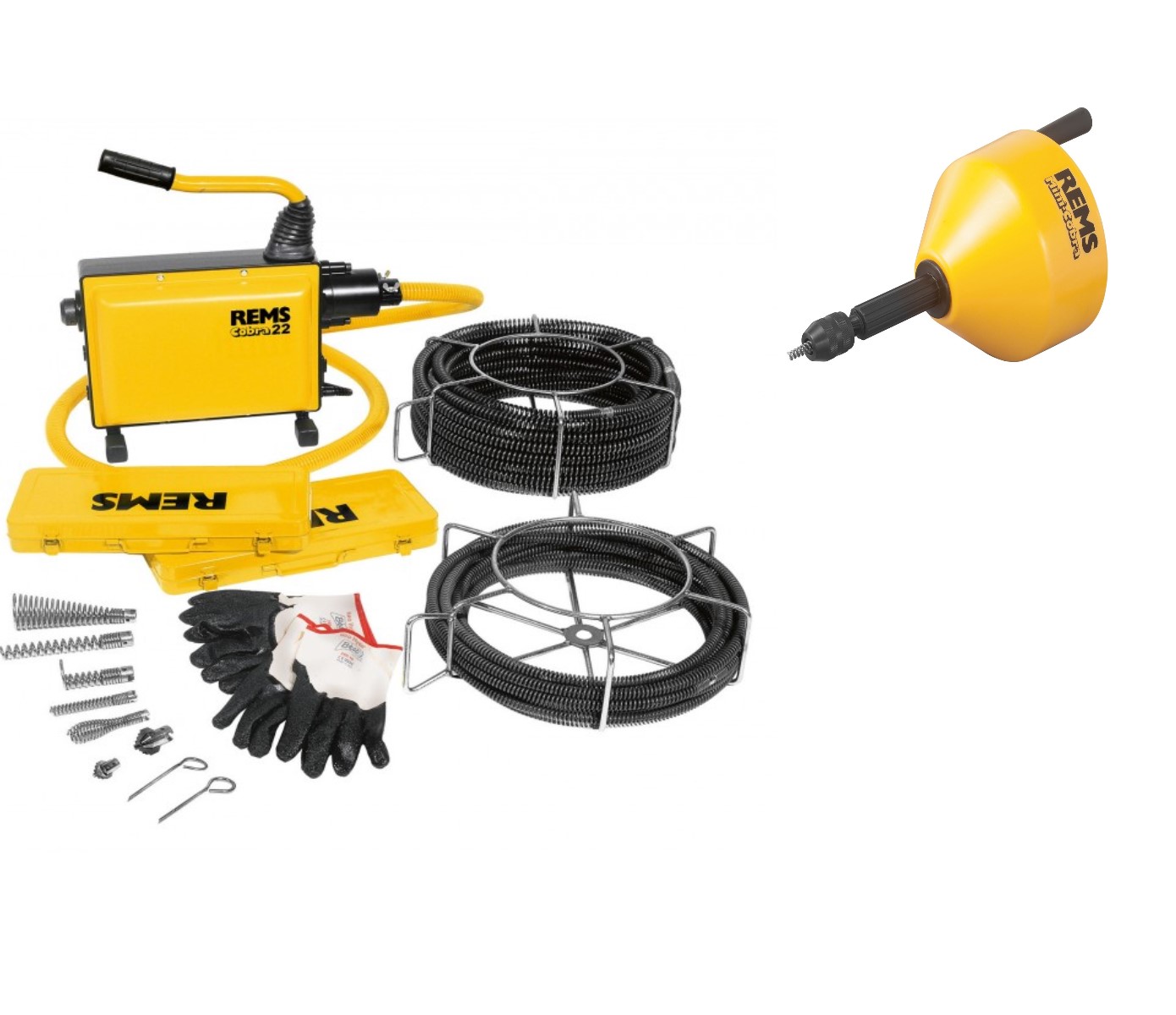 Rems 172X01 R220 Cobra 22 Set 16 22 Electric Drain Cleaning machine + Mini-Cobra Drain Cleaning machine