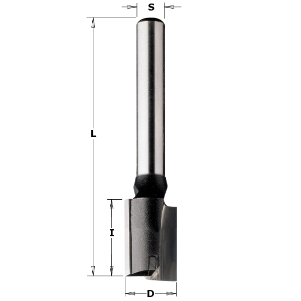 CMT 174.081.11 8 mm Router bit, also with bottom end set with HM long shank