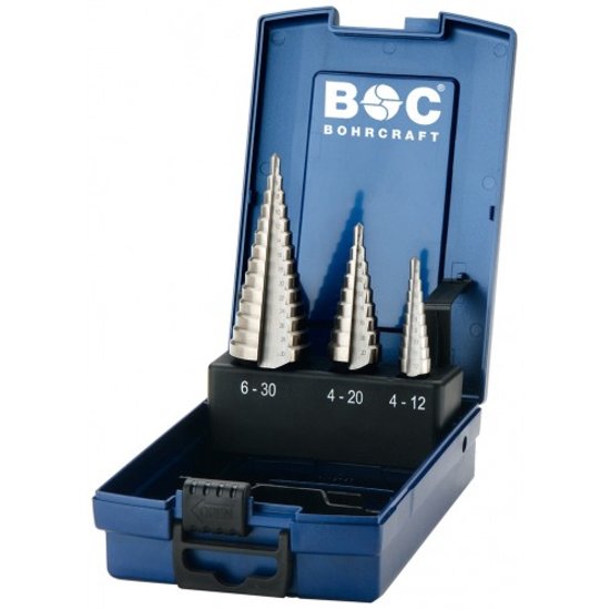 Bohrcraft 17601330003 Stairway drill bit set HSS-G 3-piece - Gr. 1-2A-3A
