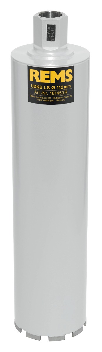Rems 181450 R UDKB-LS 112x420xUNC 1 1/4 Diamond core drilling crown laser welded Dry/wet