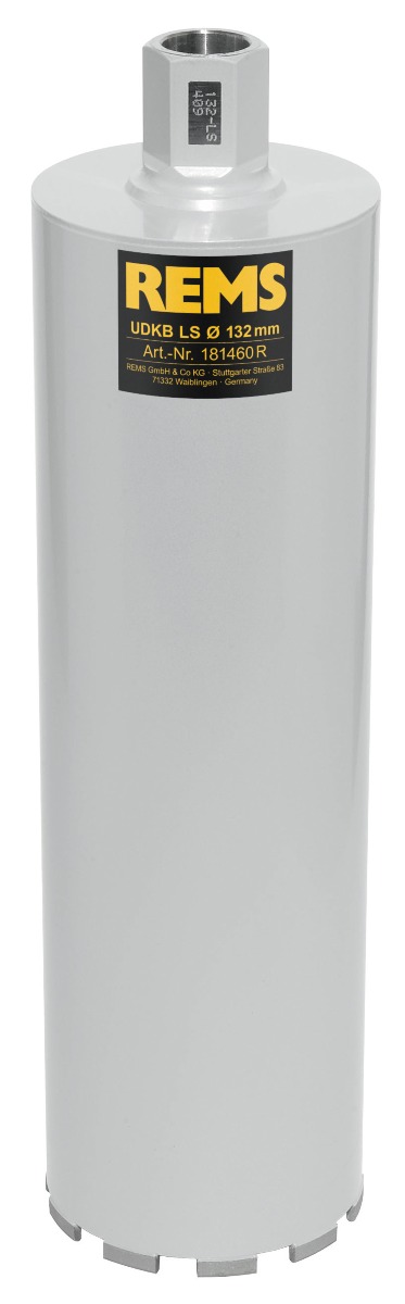 Rems 181460 R UDKB-LS 132x420xUNC 1 1/4 Diamond core drilling crown, laser welded Dry/wet
