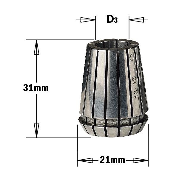 CMT 184.040.20 Collet ER20 4mm