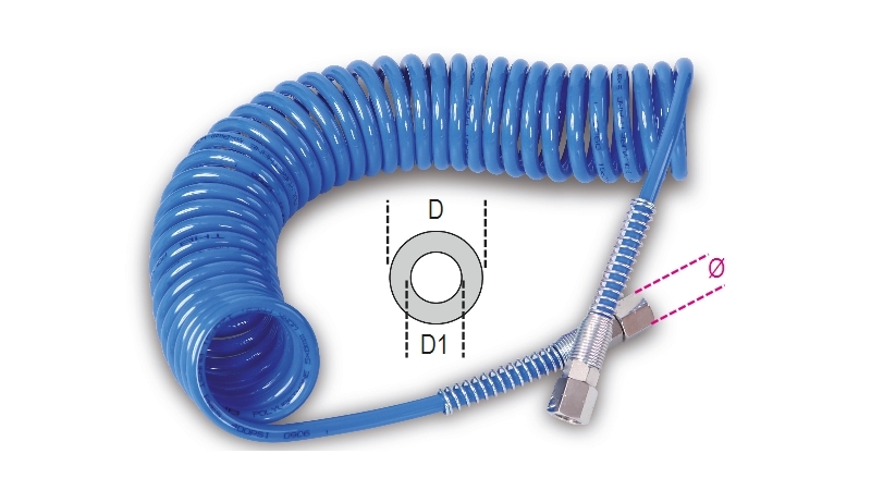 Beta 019140056 1914 6-Polyuretheen Spiral Hose 6 m