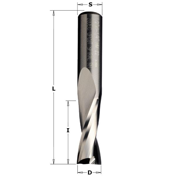 CMT 191.901.11 Spiral cutter 10mm, shank 12mm