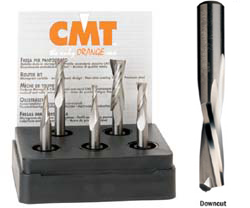 CMT 192.000.01 Set of bits - downcut spiral 5 pcs.