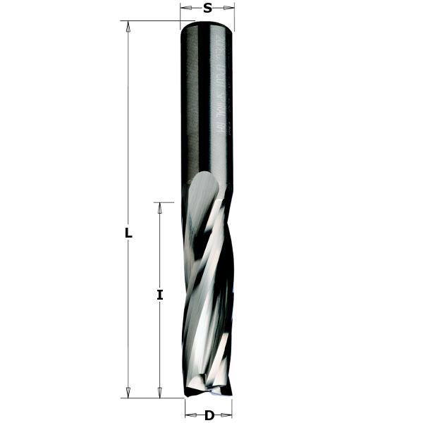 CMT 193.200.12 Spiral cutter solid carbide 20mm, shank 20mm left