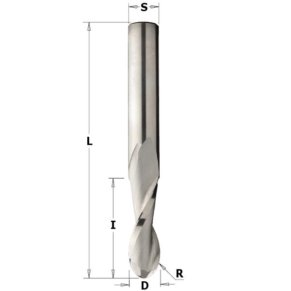 CMT 199.081.11 Spiral cutter 8mm, shank 8mm