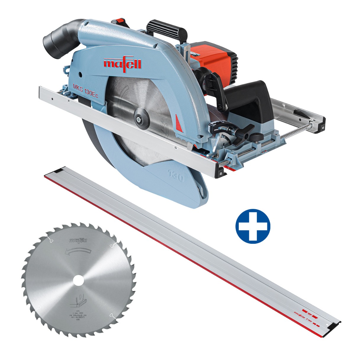 Mafell 1P0183 MKS130Ec Carpenter's Manual Circular Saw + F160 Guide Rail + Saw Blade-HM 330 x 2.2/3.6 x 30 mm, Z 40, WZ