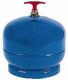Sievert 201200 Gas bottle inh. 2 kg - filled, with tap, with hook