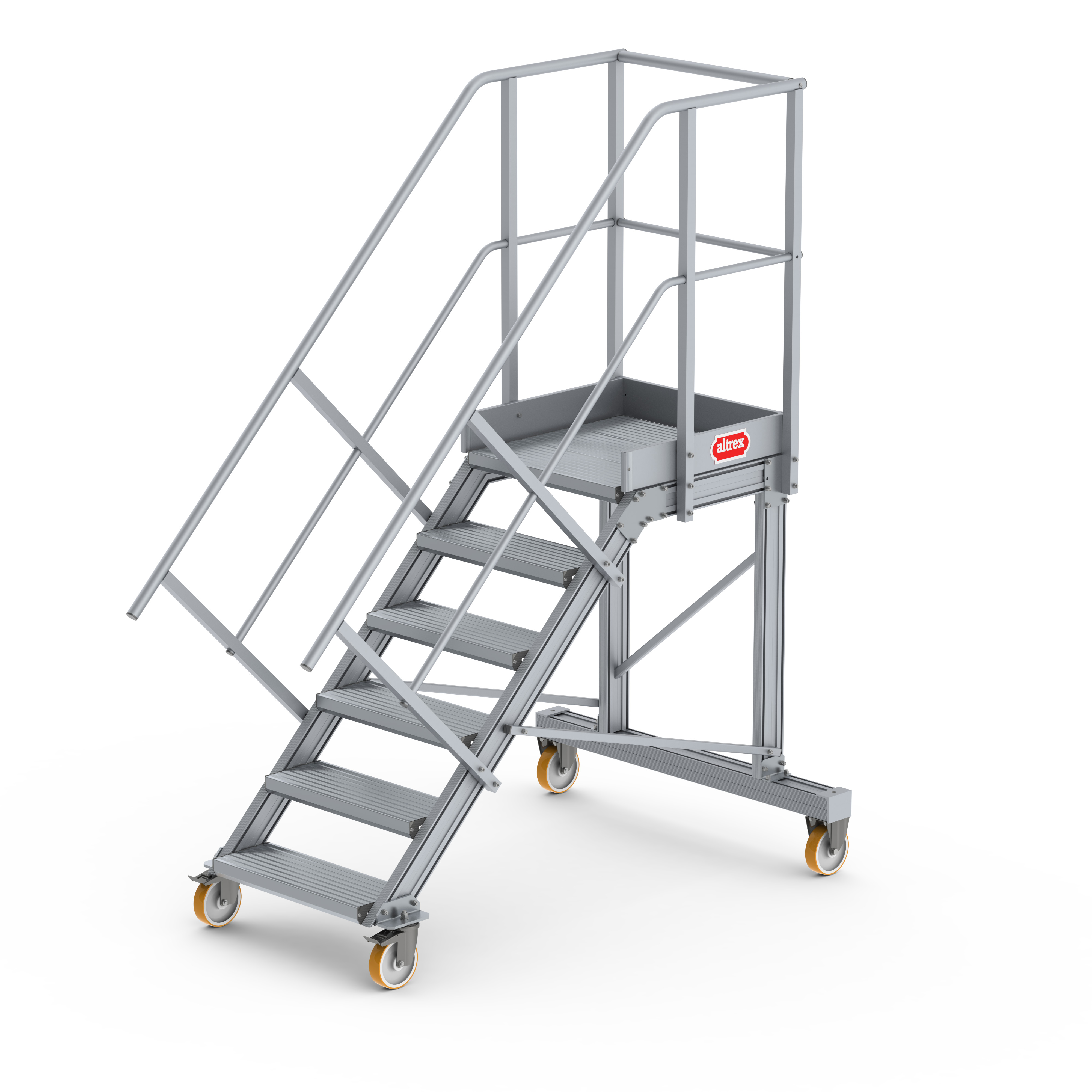Altrex 224506 Stepladder with 4 wheels 45º 1,24 m