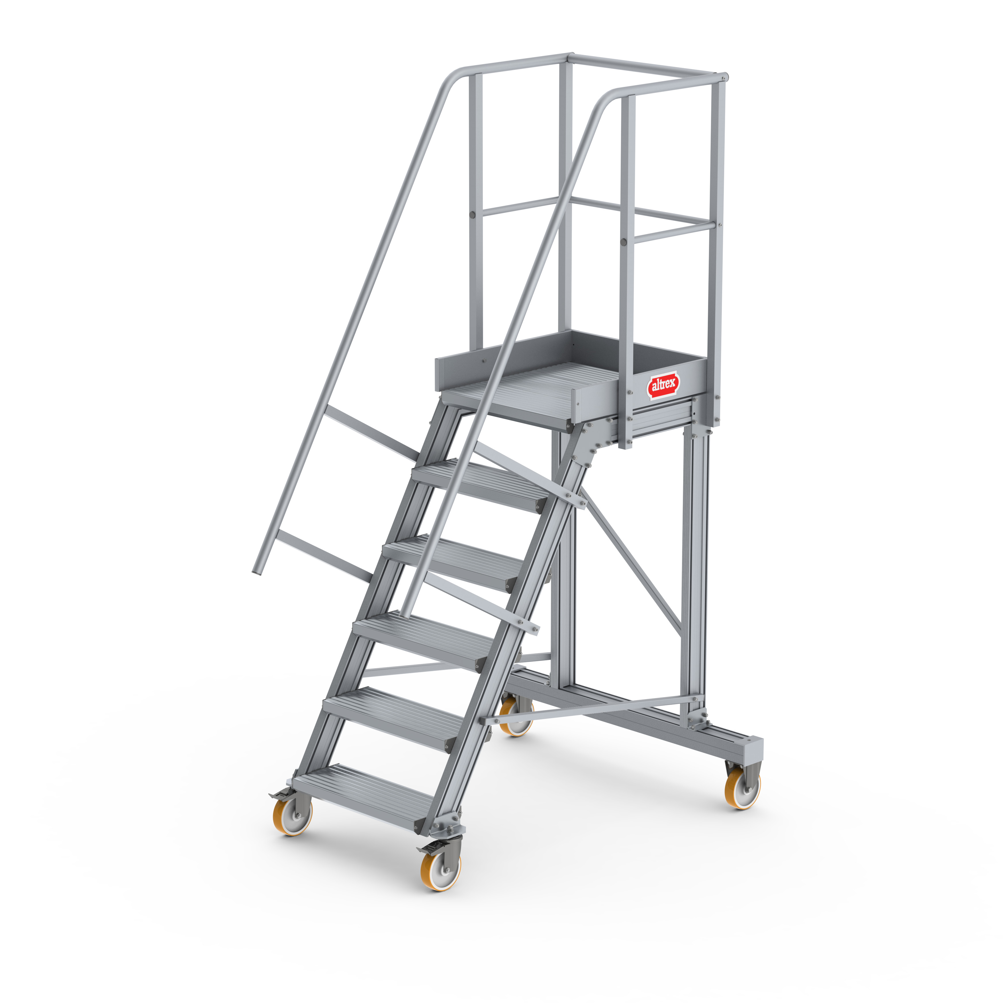 Altrex 226006 Mobile Stepladder with 4 wheels 60º 1,47 m