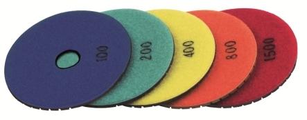 Flex-tools Accessories 253823 Dia-Jet velcro diamond disc set 5-piece 100 mm Grit 100-1500