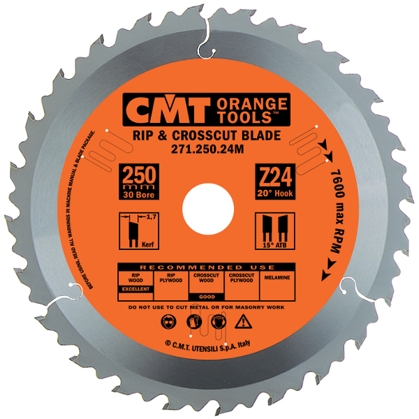 CMT 271.136.18H Ultra thin scalloped saw blade with cutting limiter 136 x 20 x 18T