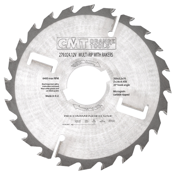 CMT 279.028.16V Multi-blade saw with rakers 400 x 70 x 28T