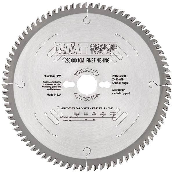 CMT 285.064.08M Saw blade with left/right trapezoidal teeth 200 x 30 x 64T