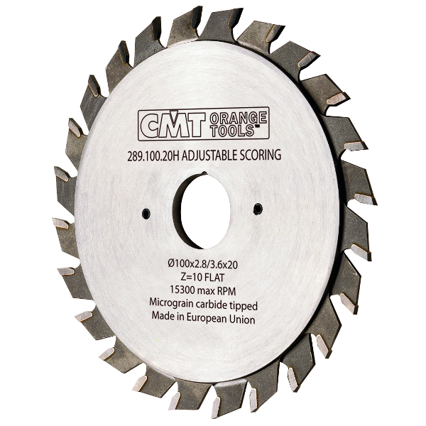 CMT 289.120.24H Adjustable pre-zipper saw blade 120 x 20 x 12T