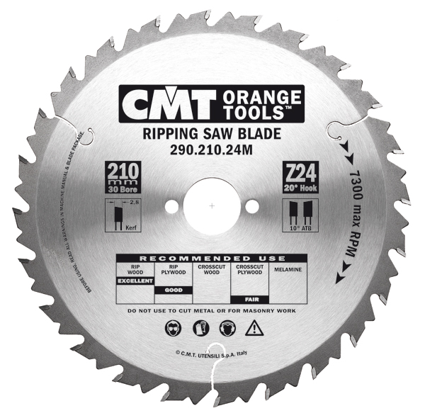 CMT 290.216.24M Saw blade for longitudinal saws 216 x 30 x 24T