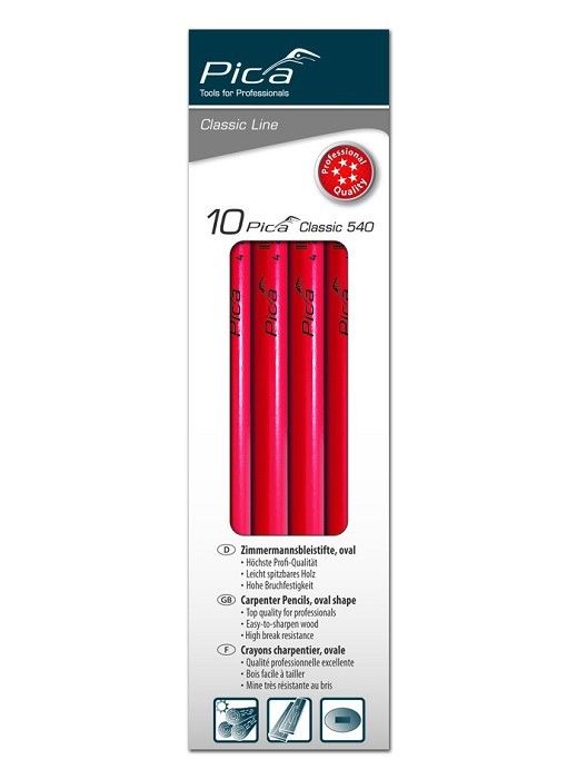 Pica PI54024-10 540/24-10 Carpenter's Pencil 540/24 10 pieces