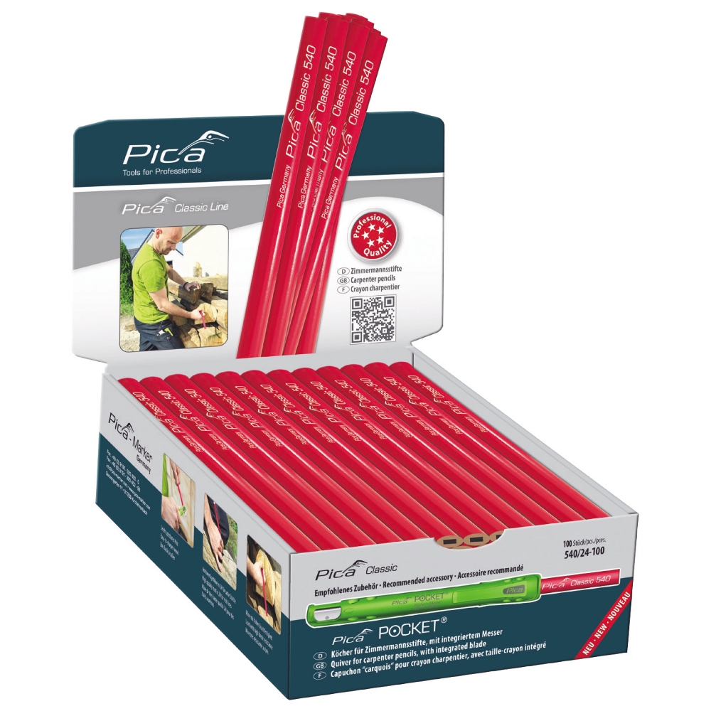Pica PI54024-100 Carpenter''s Pencil 540/24 100 pieces