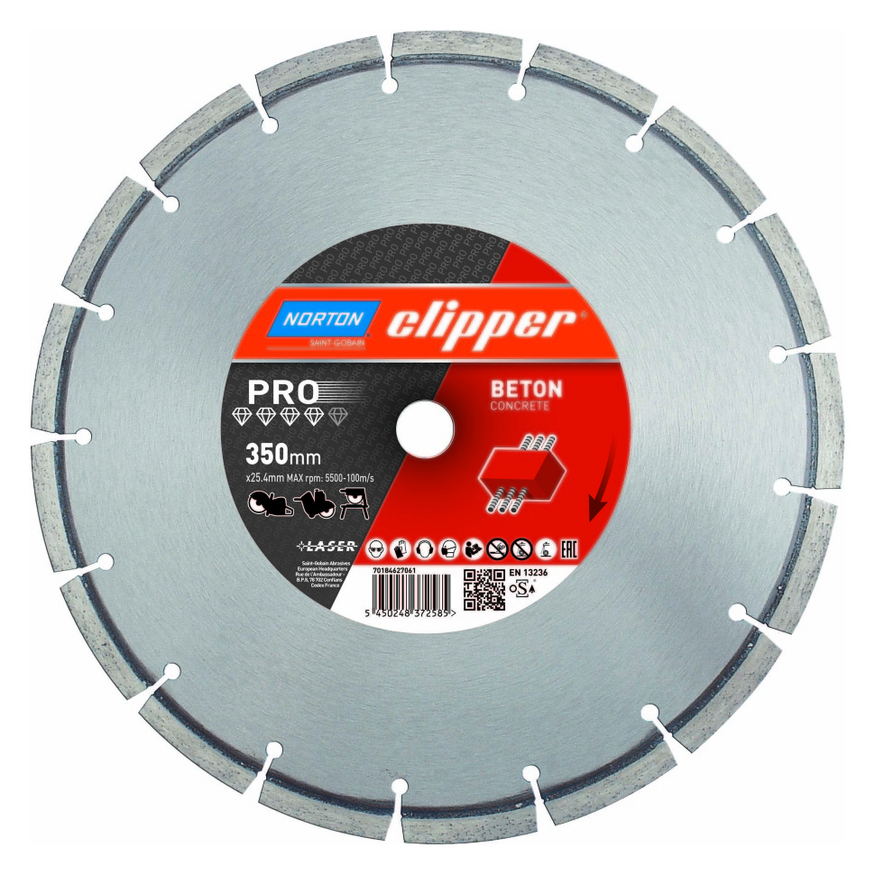 Norton Clipper 70184627065 Pro Concrete Diamond saw blade 600 x 25.4 mm