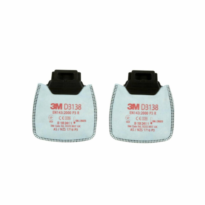 3M 1.21.17.313.80 D3138 3M™ Secure Click™ Particle filter organic vapors/acid gases and ozone up to 10x OEL, P3 R 40 pairs