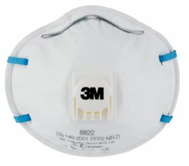 3M 1.21.15.882.20 8822 Dust mask with exhalation valve FPP2 / V NR D 10 pieces