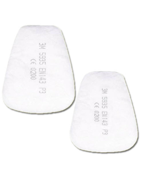 3M 1.21.30.593.50 5935 Dust filter P3 for Filter Cap 501 per 2 pcs.