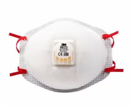3M 1.21.15.883.30 8833 Dust mask with exhalation valve FPP3 10 pieces