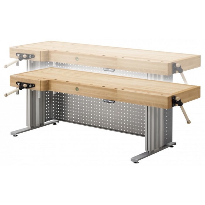 Ulmia 4-200 eHV Ergonomic workbench 2000 mm adjustable 230 Volt.
