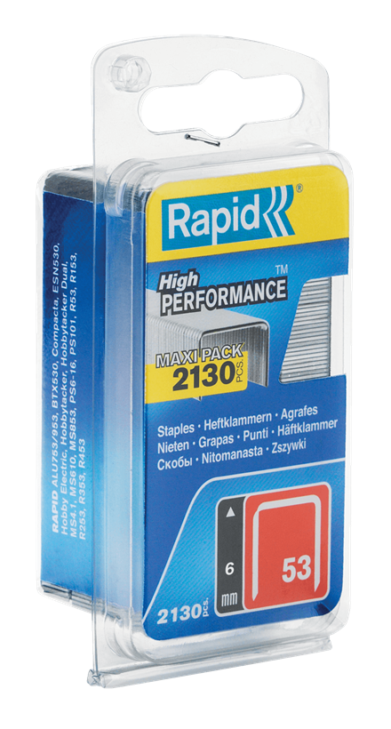 Rapid 5000741 No. 53 thin-wire staples 6 mm  2,130 pieces