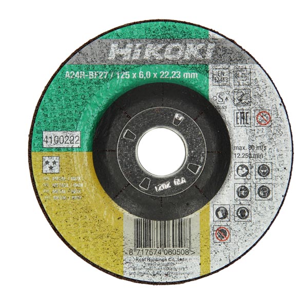HiKOKI Accessories 4100223 Grinding wheel for metal and stainless steel 150x6 mm concave