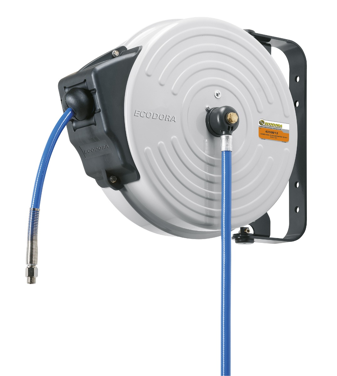 Ecodora 43108/16 Wall Reel 15M (Air/Water 40°C) - 20 Bar - Hose 10X14,5Mm