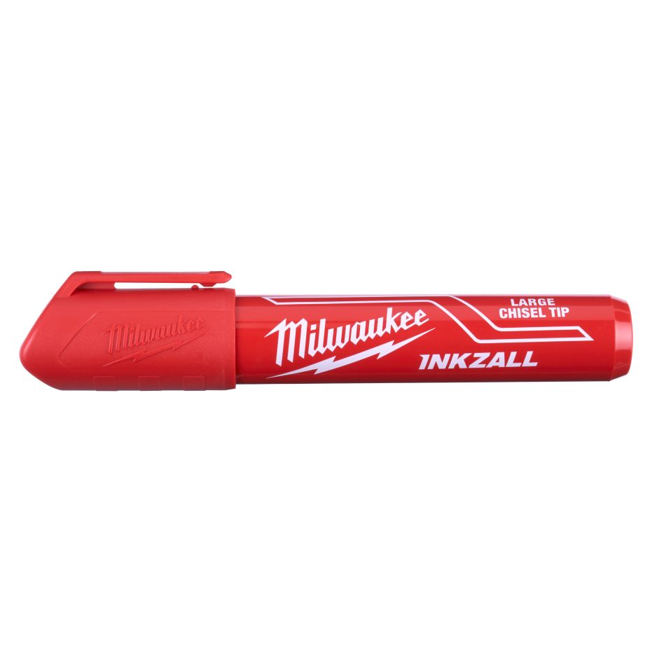 Milwaukee Accessories 4932471556 INKZALL™ Red L Chisel Point Marker 12 pieces