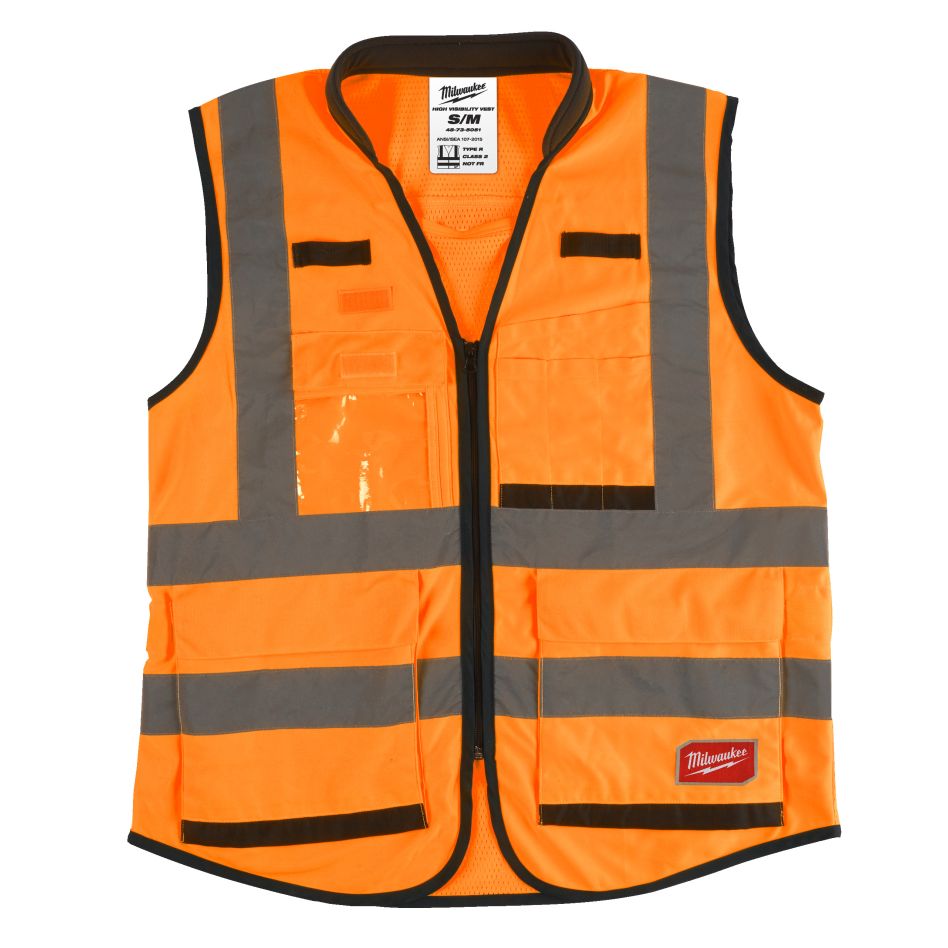 Milwaukee Accessories 4932471898 Premium hi-vis safety jacket class 2 orange - S/M - 1 piece