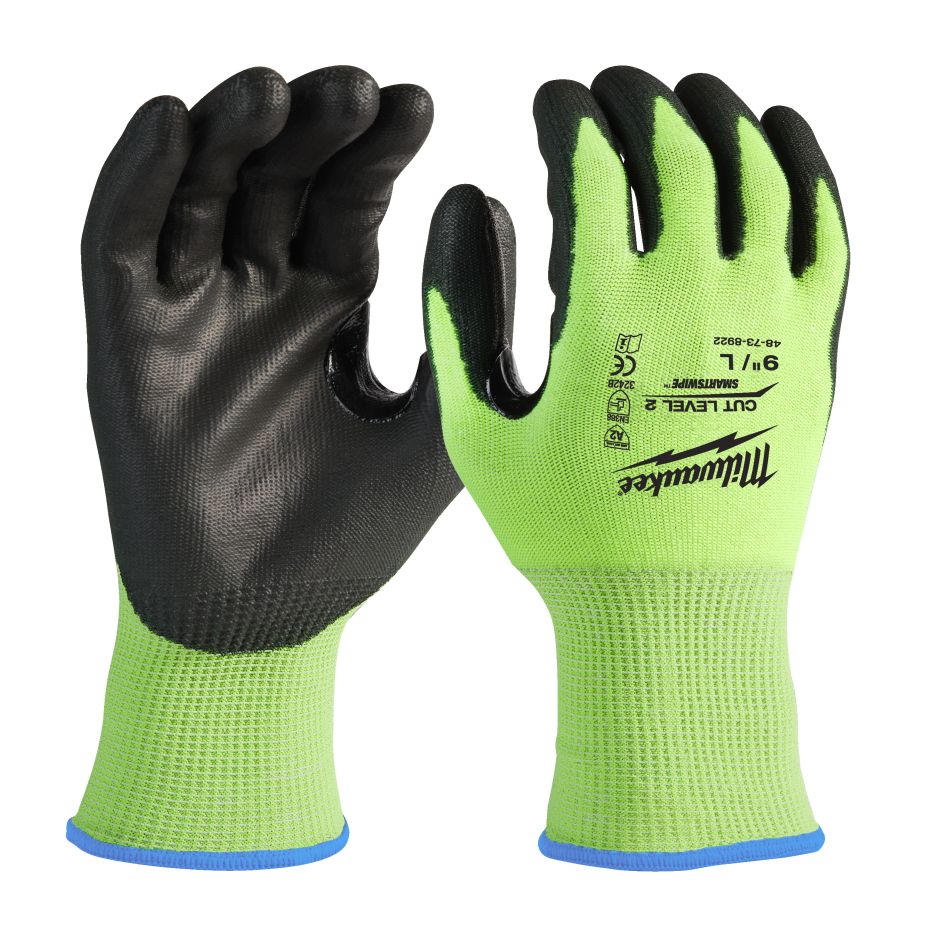 Milwaukee Accessories 4932479923 Hi-vis work gloves cut class 2/B - 9/L - 1 pair